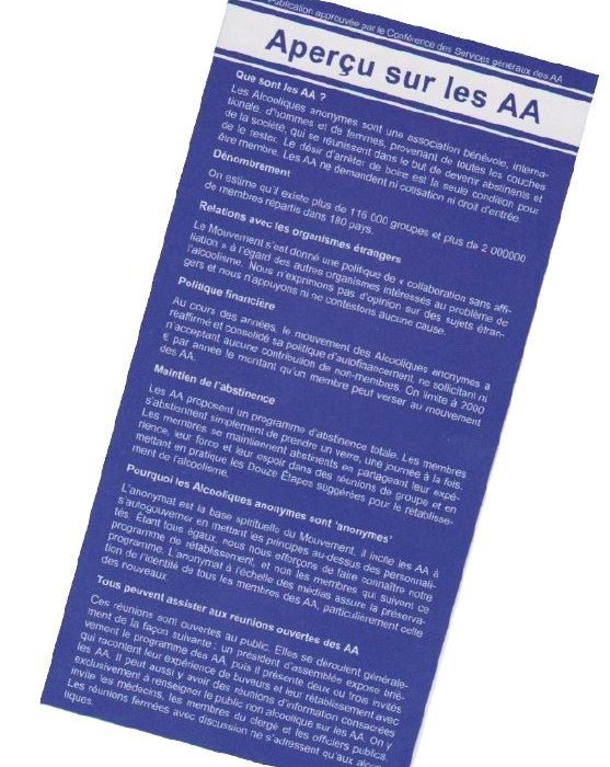 APERCU SUR LES AA (LOT DE 10)