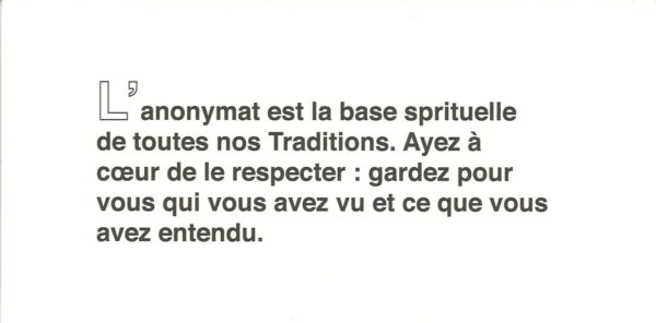 CHEVALET L'ANONYMAT
