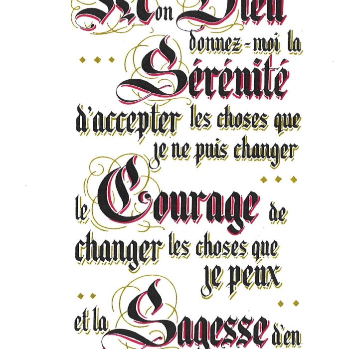PRIERE SERENITE Carte pliante A6