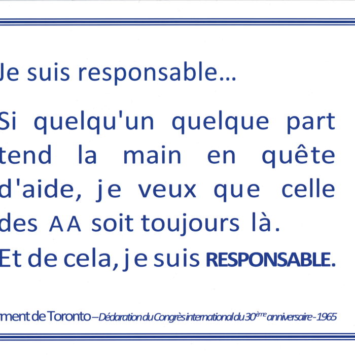 SERMENT DE TORONTO Format A3
