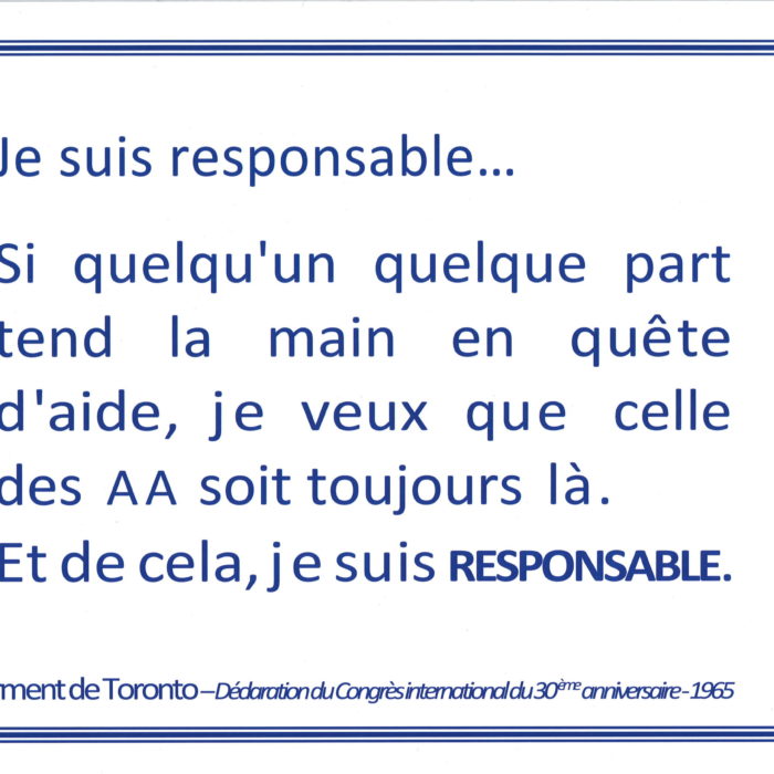 SERMENT DE TORONTO Format A3